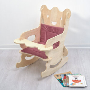 Sedia a dondolo <span class=keywords><strong>per</strong></span> bambini CenturyArt in compensato, design rustico, <span class=keywords><strong>per</strong></span> sala da pranzo, cameretta, scuola, hotel, <span class=keywords><strong>per</strong></span> bambini da 2 a 6 anni - Product Image 3