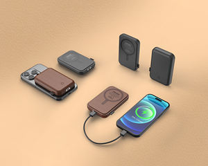 Batería Externa Magnética Inalámbrica de Cuero de Alta Calidad, Carga Rápida <span class=keywords><strong>MagSafe</strong></span>, Cargador Seguro <span class=keywords><strong>para</strong></span> <span class=keywords><strong>iPhone</strong></span> - Product Image 4