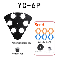 Support de Rangement et Plateau pour Microphone Multifonctionnel, Fixation Antichoc pour Micro Filaire ou Sans Fil, Pince de Plaque pour Microphone à Main