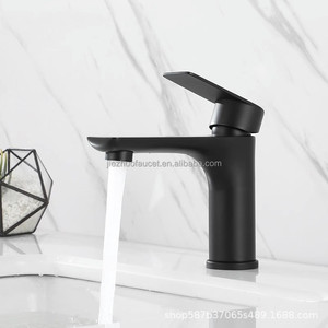 Grifo Monomando Moderno de Acero Inoxidable Negro con Válvula Cerámica para Calentador de Agua, Accesorios para Lavabo de Baño Exterior - Product Image 2