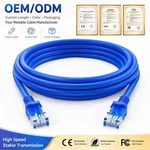 สายแพทช์อีเธอร์เน็ต Cat6 RJ45 UTP สายเคเบิลเครือข่ายทองแดง 8 แกน ความเร็วสูง การส่งข้อมูลที่เสถียร ได้รับการรับรองมาตรฐาน CE RoHS FCC - Product Image 1