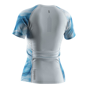 <b>Women's</b> Safety Night Jogging <b>T</b>-<b>Shirt</b> High Visible <b>Neon</b> Print Armpit Mesh Summer Fitness Wear - Product Image 3