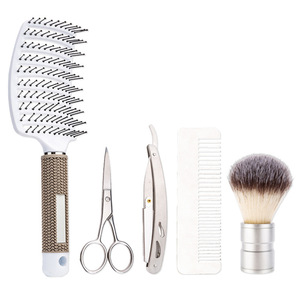 Set de peines de estilismo para hombre con cuchilla y cepillo para recortar y peinar el cabello, caja de regalo de Navidad incluida - Product Image 5