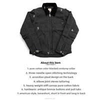 Automne hiver J97 grande taille Cleanfit coton Bomber veste hommes femmes Vintage Detroit lâche vêtements de travail réguliers coupe-vent lapin