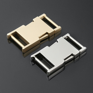 Hebilla de Liberación Lateral de Aleación de Zinc Plateada, Accesorios Duraderos y Ajustables para Bolsos - Product Image 2