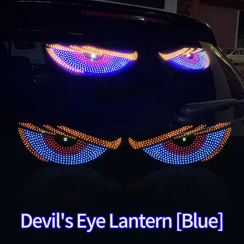 USB Animated Demon Eyes LED Matrix Panel Display for Cars