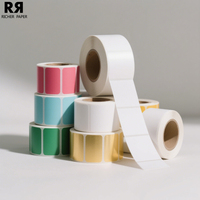 Etiquetas Térmicas Impermeables de Diseño Personalizado, Etiquetas de Envío Autoadhesivas, Rollos de Embalaje, Impresión CMYK de Tamaño Personalizado