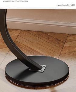 Adenuo Table Basse Ronde Moderne en Bois et Métal, Diamètre 40cm, Hauteur 60cm, Durable et Écologique pour Salon - Product Image 5