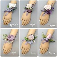 Corsage de fleurs artificielles pour poignet, Calla Lily Tulip, style coréen, pour cérémonie de mariage, célébration, réunion, fait main, réaliste