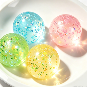 Transparent <b>Glitter</b> Gel Water Stress <b>Ball</b> Pastel Color Sparkle Sequins Squeeze Fidget Toy Squishy <b>Ball</b> Children Party Favors - Product Image 3