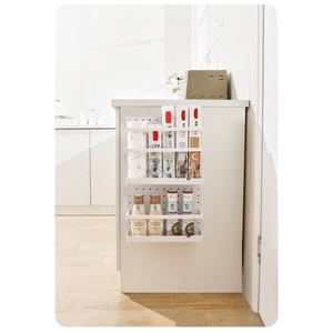 Kitchen Cabinet Door Standing Modern Waterproof Storage Artifact Hole <b>Plate</b> <b>Rack</b> Refrigerator Punch-free Multifunctional Storage - Product Image 1