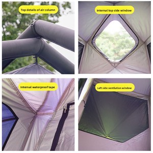 <span class=keywords><strong>Tente</strong></span> de camping de luxe <span class=keywords><strong>gonflable</strong></span> en tissu Oxford, imperméable, résistante aux UV, quatre saisons, pour <span class=keywords><strong>8</strong></span> <span class=keywords><strong>personnes</strong></span>, triple couche, montage rapide - Product Image 6
