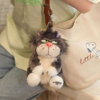 Pendentif de sac en peluche Chat Lucifer de dessin animé, porte-clés de voiture mignon, breloque de mini sac à dos en fibre de polyester, fabriqué en Chine