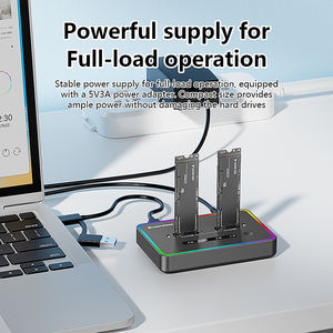 NVME SSD Cloner M.2 Dual Bay NVME involucro per 2230 2242 2260 2280 22110 SSD trasferimento dati - Product Image 6