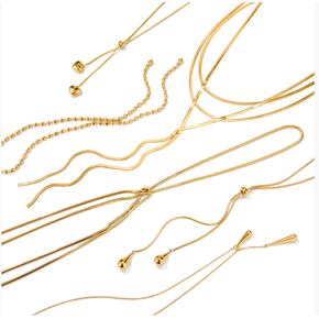 Wholesale Fashion Women's Stainless Steel Y-Shaped Chain Necklace Luxury <strong>High</strong>-<strong>End</strong> Style Long Necklace for Sweater Chain <strong>Jewelry</strong> - Product Image 1