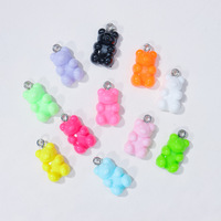 Couleur unie Mini ours pendentif à la mode espagnol ours boucles d'oreilles et collier accessoires alliage-pour la fabrication de bijoux de fête