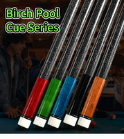 Queue de billard 9 boules en deux parties, en bois de bouleau massif, 145 cm, avec poignée enveloppante, pour billard chinois 8, vente en gros, export