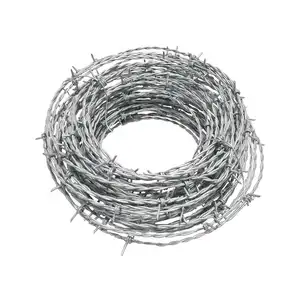 500 Meters Galvanized Pvc Coated Barbed Wire Length Per Roll 50 Kg Price