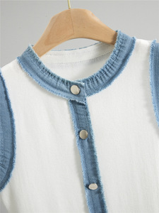 Abito <span class=keywords><strong>Midi</strong></span> estivo da <span class=keywords><strong>donna</strong></span> europeo americano per gilet in Denim lavato transfrontaliero indipendente - Product Image 4