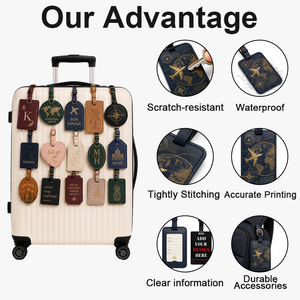 <span class=keywords><strong>Étiquette</strong></span> de <span class=keywords><strong>bagage</strong></span> en cuir PU fabriquée en usine avec couleurs et procédé d'impression personnalisés, résistante à la décoloration, aux fissures et au toucher doux. - Product Image 5