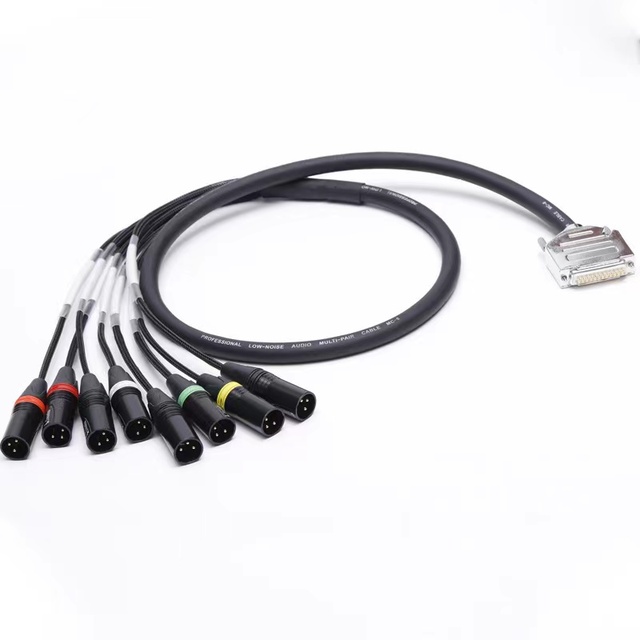 Custom Custom High Quality Professional DB 25 Male to Cannon 8 XLR 3P Female/6.35mm AUX Male Audio Cable for Stage Sounds Box