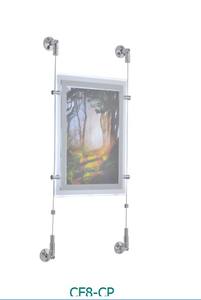 벽-벽 황동 케이블 디스플레이 시스템 와인 플로팅 랙 - Product Image 5