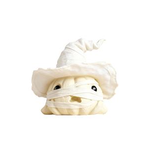 Statuetta Personalizzata di Zucca Mummia Spaventosa - Con Cappello da Strega, Decorazione di Halloween, Ideale per l'Arredamento Domestico della Stagione delle Raccolte - Product Image 1