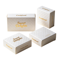 Boîte d'emballage de luxe mate OEM pour confiseries, impression de logo personnalisée, carton cadeau pour Noël et anniversaire