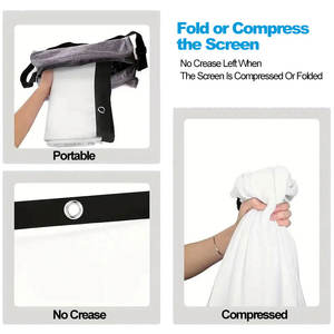 Portable 120 pouces 16:9 écran de projection extérieur et intérieur <span class=keywords><strong>toile</strong></span> pliante rapide avec <span class=keywords><strong>projecteur</strong></span> arrière en polyester durable - Product Image 5