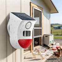 Système d'alarme autonome extérieur étanche IP65 à énergie solaire avec sirène stroboscopique et télécommande, capteur de mouvement PIR sans fil