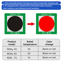 Étiquette thermochromique Autocollants adhésifs réversibles sensibles à la chaleur et imperméables & Papier thermique pour l'indication de la température du transport des marchandises