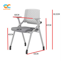 Chaise de bureau scolaire multifonctionnelle de qualité industrielle certifiée BIFMA, cadre chromé, écologique, moderne et ergonomique