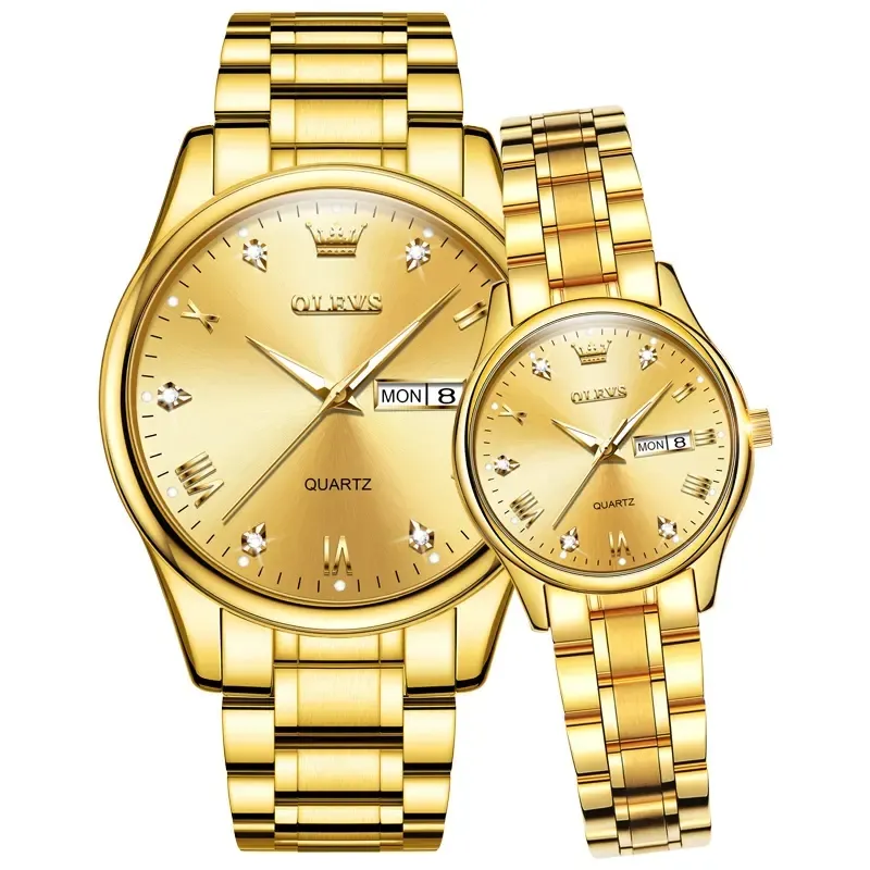 Olevs China Factory Custom Logo Watch Couple Fashion Quartz Wrist Watch For Women Men Cheap Low Clock Lover Brand Hand Watch