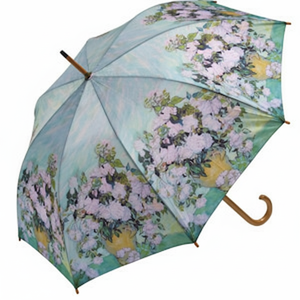 Ombrello in legno AU-02201 Van Gogh Art Design "rose bianche" - Product Image 1
