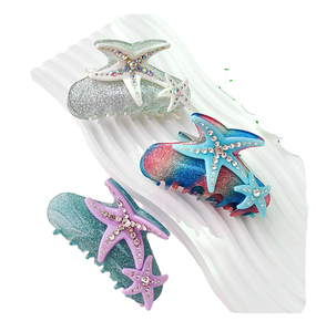 <span class=keywords><strong>Wow</strong></span> Sheila กิ๊บติดผมรูปปลาดาวปลาฉลามคลิปหนีบผมอะคริลิคติดเพชรระดับพรีเมียมอุปกรณ์ปาร์ตี้สุดหรูน่ารักสำหรับสาวๆพลาสติกน้ำหนักเบา - Product Image 5