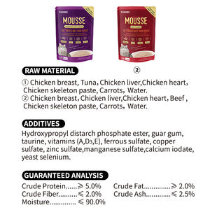 12Bags Per Box <strong>Sensitive</strong> <strong>Stomach</strong> Mousse Wet <strong>Food</strong> 85g Chicken Breast Tuna Grain-Free Complete Nutrition <strong>Cat</strong> <strong>Food</strong> Pouch - Product Image 4