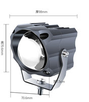 Projecteur LED 100W bicolore blanc-jaune, une lampe à double usage, longue portée, étanche, lampe de conduite tout-terrain avec support pour camion