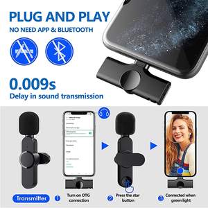 Professional Clip <strong>on</strong> Collar Lavalier Wireless Microphone for Samsung Huawei Xiaomi Android USB Type C <strong>Recording</strong> Condenser Mic - Product Image 3