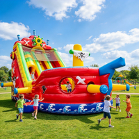 Château gonflable pour enfants avec toboggan, combo trampoline, dessin animé, trampoline commercial, logo personnalisé