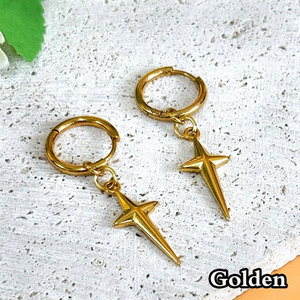 Boucles d'oreilles pendantes élégantes et étanches en acier inoxydable 316L plaqué, boucles d'oreilles tendance, boucles d'oreilles anime pour enfants et hommes - Product Image 3