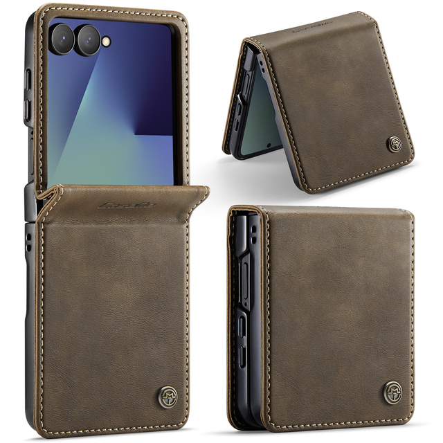 High Quality PU Flip case Retro Skin Phone Cover for Samsung Galaxy Z Flip 7/S25 Ultra/S25FE/A56