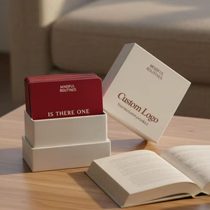 Carte de méditation personnalisée pour le soin de soi, cadeau, papier recyclable, carte quotidienne de pleine conscience, citation positive, affirmation, en boîte - Product Image 2
