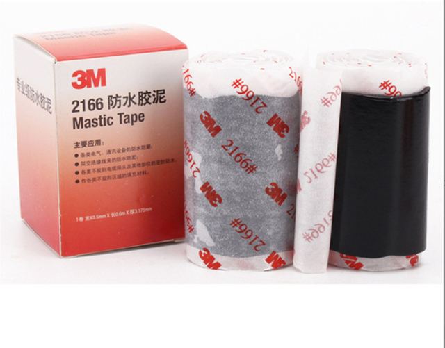 Tape 2166 Black Butyl Rubber Sealant Self Adhesive Waterproof Sealing 3 M Tape
