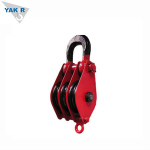 Ağır hizmet tipi çift üçlü kasnak koparma kaldırma kasnak blok kanca ile - Product Image 2