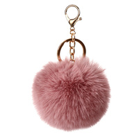 Porte-clés Pompon en Fausse Fourrure de Lapin Légère et Écologique, avec Fermoir Mousqueton, Charme Mignon DIY pour Sacs à Main – Vente en Gros