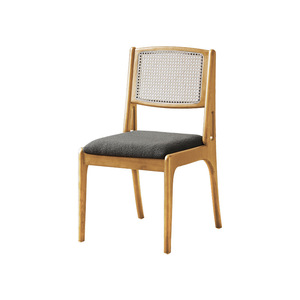 Silla de Comedor Tejida para Restaurante Bistro con Cojín, Silla Ergonómica para Comedor de Casa de <span class=keywords><strong>Playa</strong></span>, Económica para Restaurante CJ-027 - Product Image 4