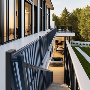 Thiết Kế Hiện Đại Ngoài Trời Nhôm Sàn Lan Can Hệ Thống Không Thấm Nước Ban Công & Cầu Thang Lan Can Cho Nhà Sàn Lan Can Làm Bằng Nhôm - Product Image 6