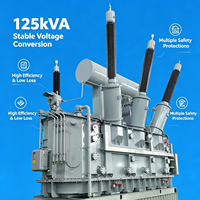 Transformateur de distribution triphasé immergé dans l'huile de 125 kVA |   60Hz ANSI/IEEE |   Transformateur monté sur socle pour sous-station industrielle américaine