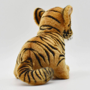 <span class=keywords><strong>Peluche</strong></span> réaliste de <span class=keywords><strong>tigre</strong></span> bébé, allongé et assis, rayé orange - Product Image 3