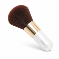 Pinceau de maquillage Kabuki personnalisé JIY avec logo pour fond de teint, poudre fixante, blush, bronzer, pinceau professionnel pour le visage avec poils doux